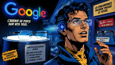 Les nouvelles lunettes connectées Google avec assistant Gemini intégré