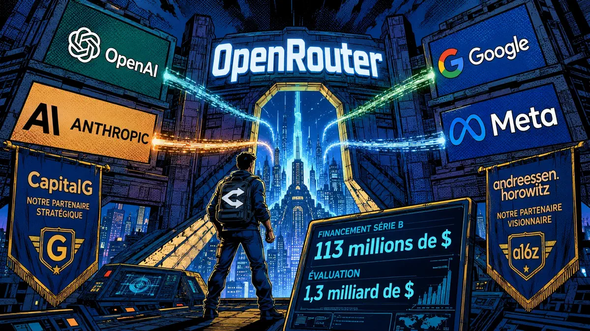 OpenRouter lève 113 M$ pour son API unifiée d'accès aux modèles IA