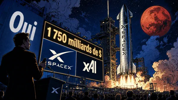SpaceX vise 1 750 milliards en bourse et embarque xAI dans la fusée